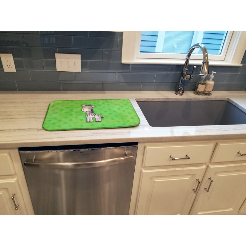 Tapis de séchage en aquarelle polkadot zèbre
