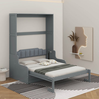 Queen Size Murphy Bed Wall Bed With Cushion