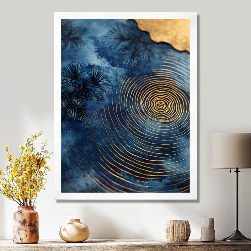 Goulder - Paysages, art mural, salon, H 32 po x l 16 po, Picture Frame Print, Blanc