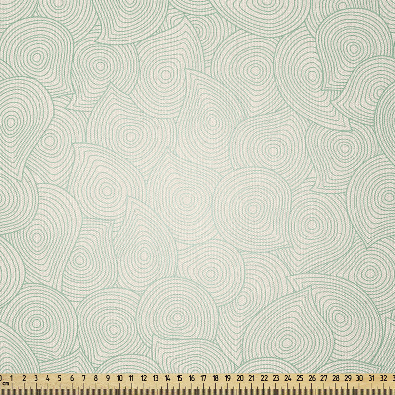 Tissu abstrait Ambesonne par The Yard, composition confuse de formes de goutte inégales de moiré à motif abstrait