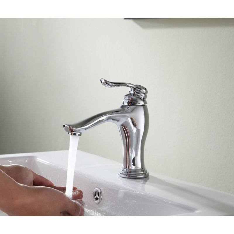 Anfore Single-Hole Single-handle Bathroom Faucet, Polished Chrome