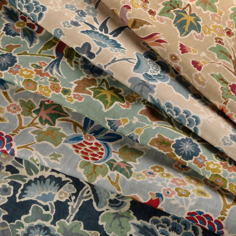 Posy Print, Green/Brown/Red