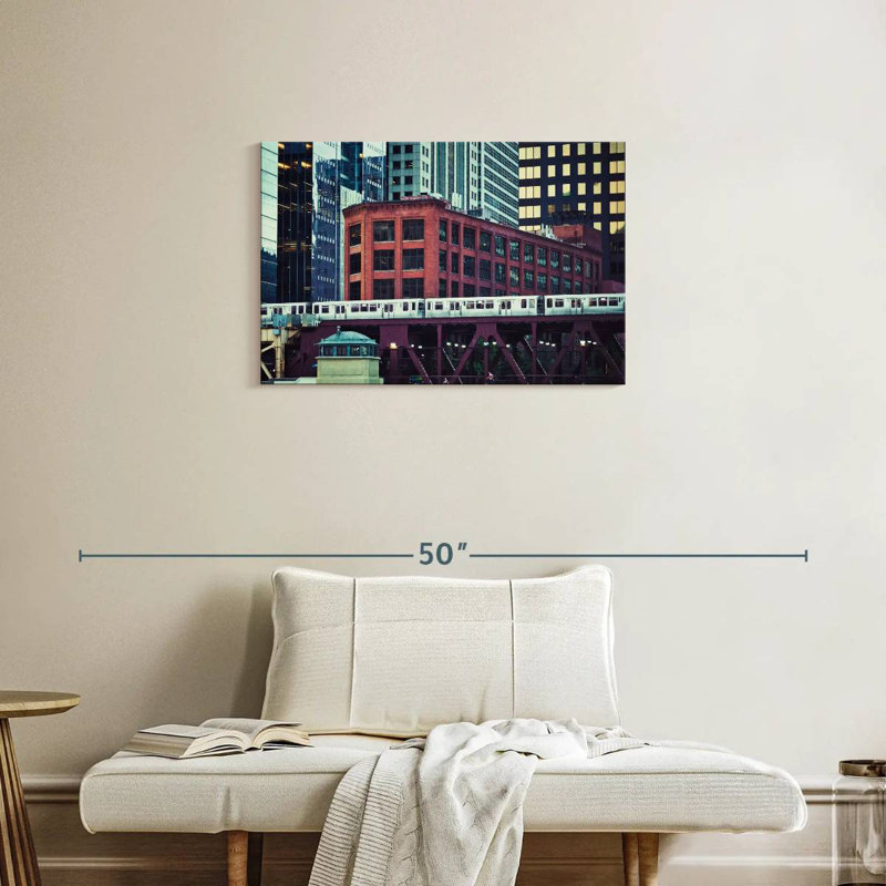 Chemin de fer à Chicago, H 20 po x l 30 po