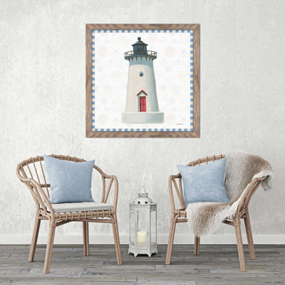 «Beach Days VI», reproduction de peinture acrylique sur toile tendue encadrée