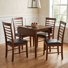 Bowerbank 4 - Person Drop Leaf Rubberwood Solid Wood Dining Set
