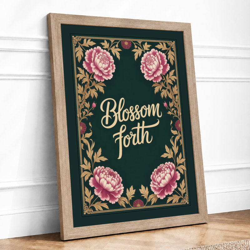 Blossom Forth Botanical - Framed Print, A1 - 84.1 x 59.4 cm, Oak