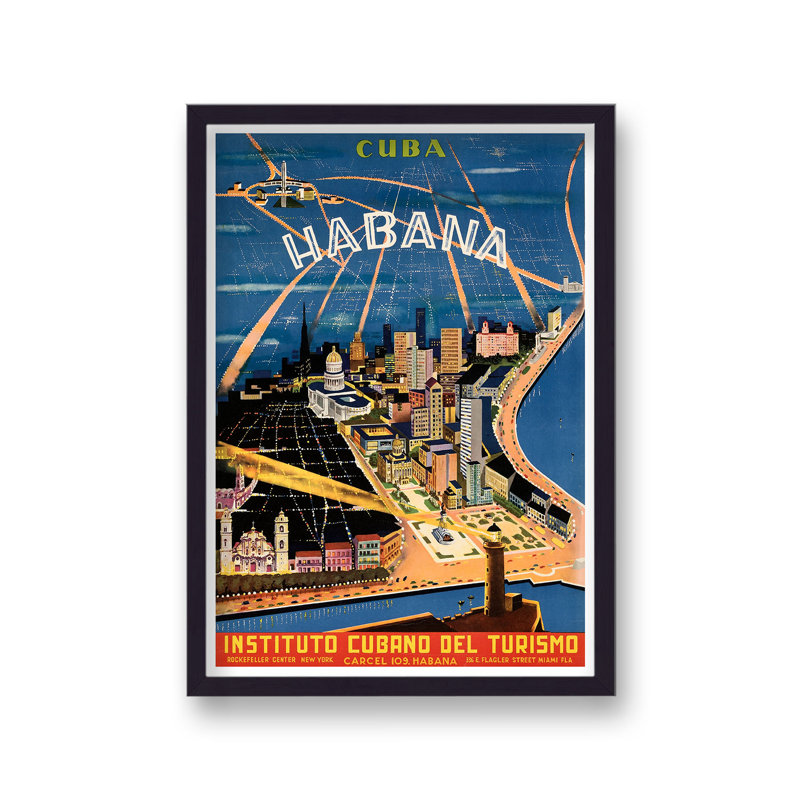 Cuba Havana Vintage Travel Print - Single Picture Frame Print