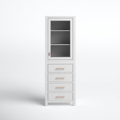 Keira Freestanding Wood Linen Cabinet