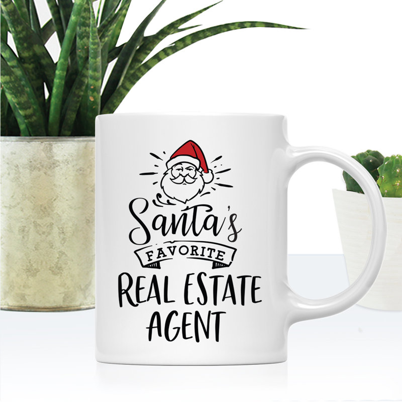 Grande tasse à café Tuileries, « Santa's Favorite Real Estate Agent »
