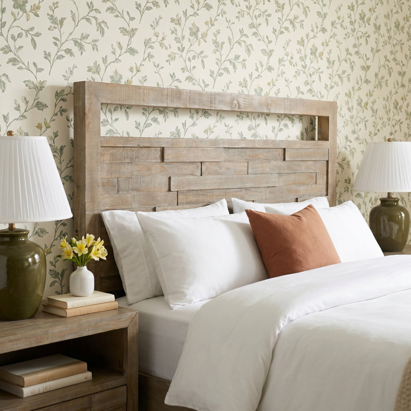 Mauve Solid Wood Headboard, King