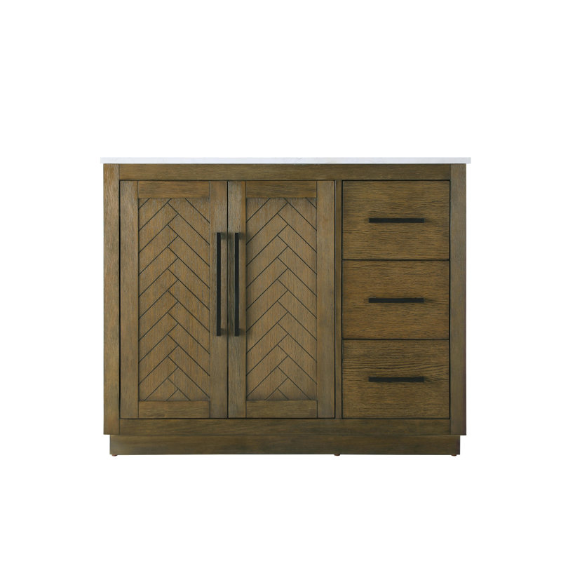 Meuble-lavabo simple 42 po, Noisette chêne