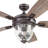 52" Glencrest 5 - Blade Standard Ceiling Fan with Pull Chain and Light Kit Included