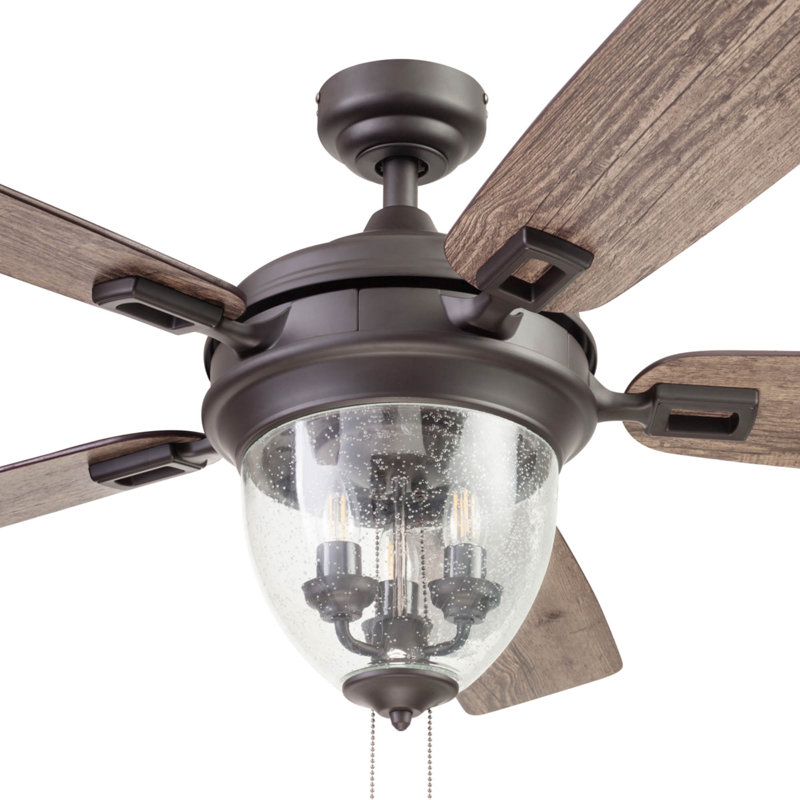 Glencrest 52" Iron LED Craftsman Ceiling Fan with Reversible Blades