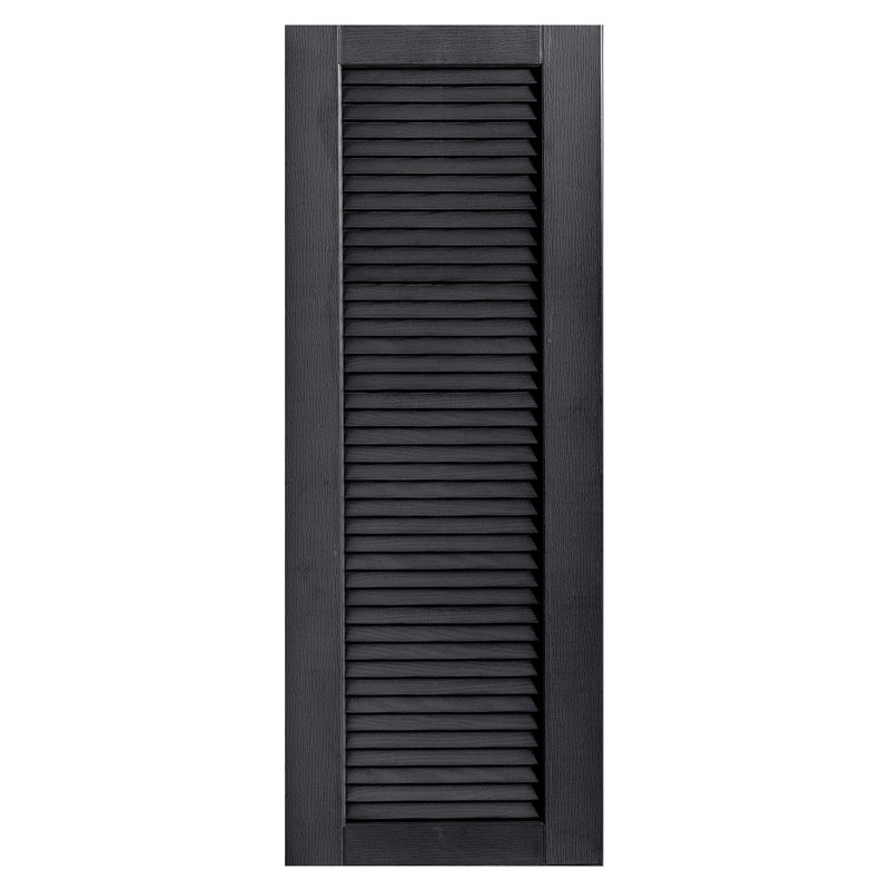 Paire de volets à persiennes droites, 76 po, Noir, 18 po