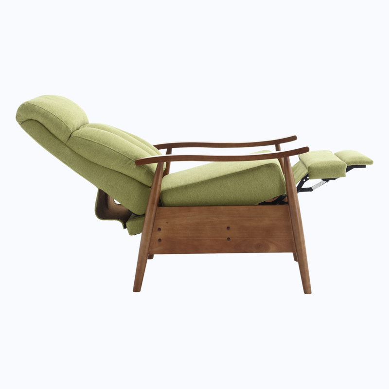 Fauteuil inclinable rembourré bamber, Lin vert olive