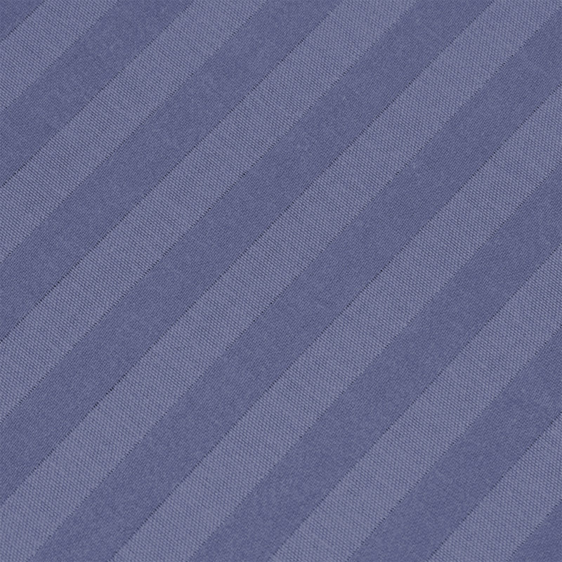 Microfiber Striped Fitted Sheet, Single (3'), Washed Blue