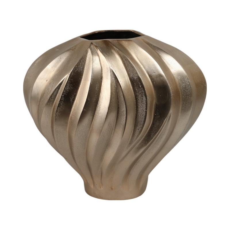 Racine Handmade Aluminum Table Vase, 15" H x 17" W x 11" D