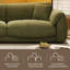 98.43" Green Cat Scratch Resistant Fabric Modular Sofa-129519478