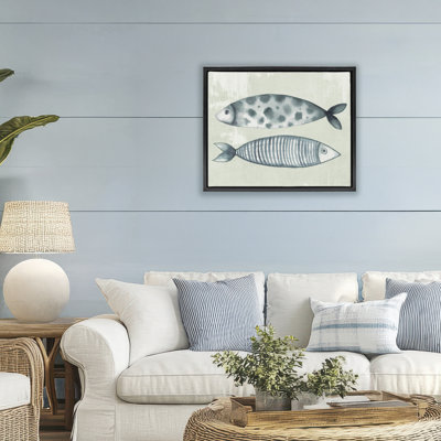 Dotted & Striped Fish Floating Frame, design by Eli Jones