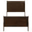 Lit-bateau simple classique Cappuccino, lit de chambre d'enfant traditionnel