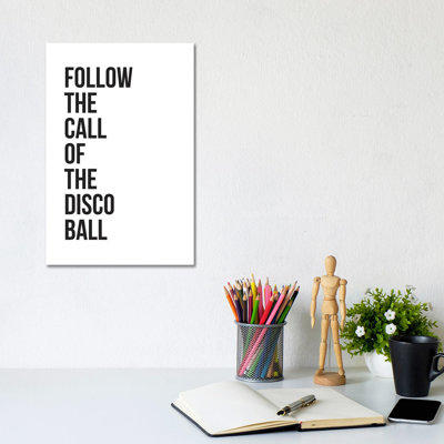 «Disco Ball» par The Native State - Art textuel sur toile tendue