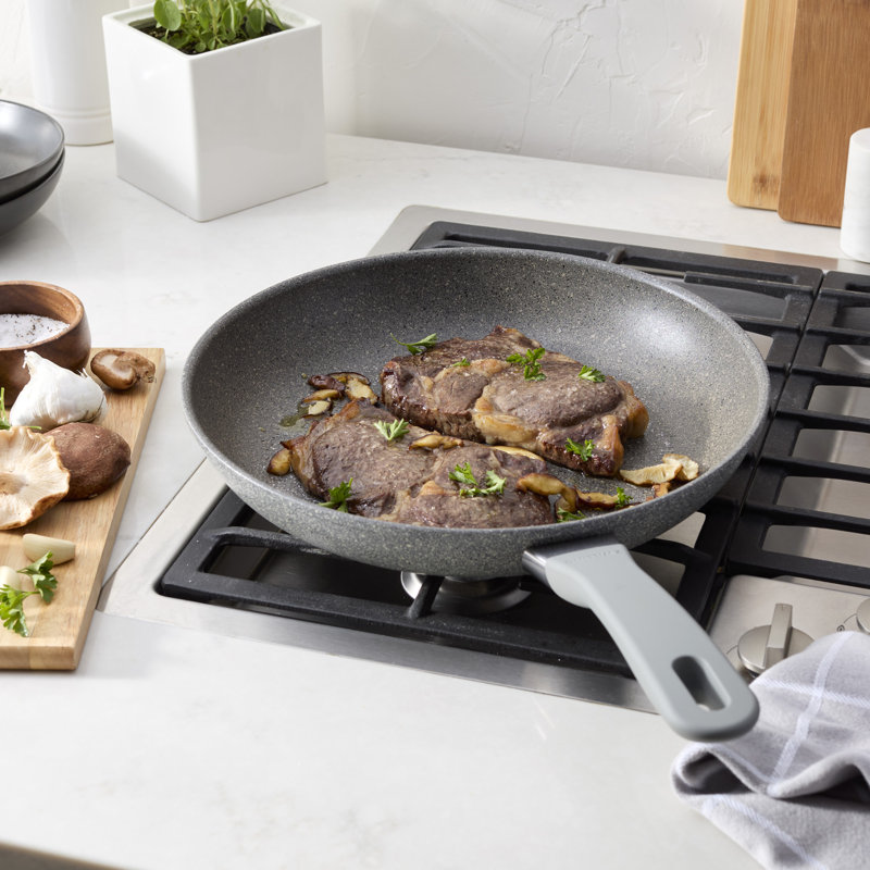 Parma Plus 10-inch Gray Aluminum Nonstick Fry Pan with Ceramic Coating