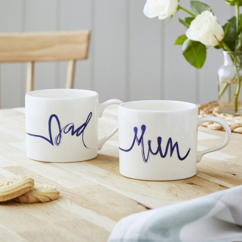 Mug Meirion Short Mugs Blue & White Mum Mug Single Mug