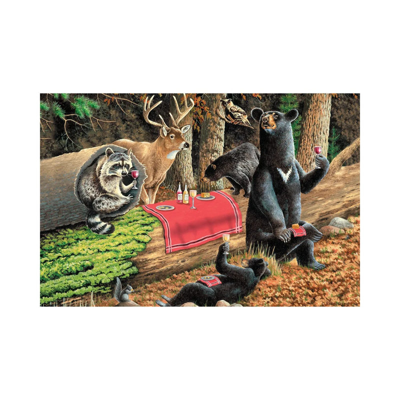Bear Wine by Bob Schmidt - Wrapped Canvas Gallery-Wrapped Canvas Giclée, 20.32 cm H x 30.48 cm W