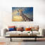 Curious Giraffe At Sunset Elegant Peaceful Serene Giraffe Nature Portrait Wall Art Print by Piet Flour - Print-1187527834