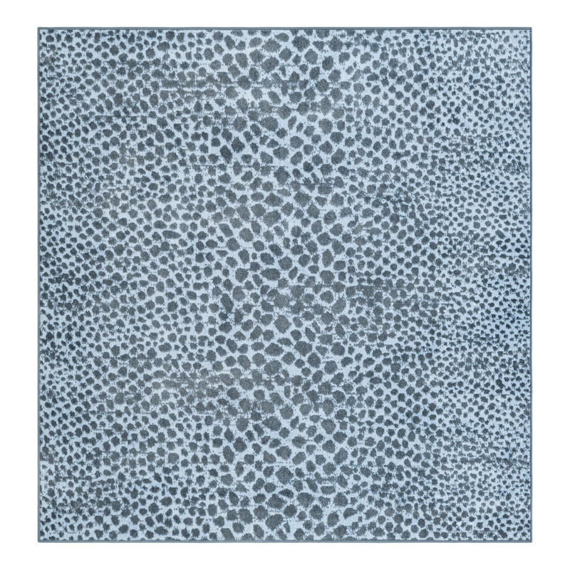 Masson Washable Animal Print Indoor Rug, Square 5'3"