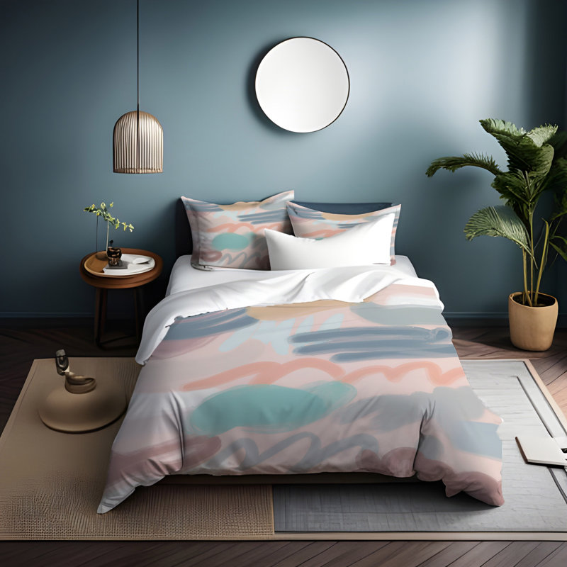 Abstract Duvet Cover, King Duvet Cover + 2 King Shams