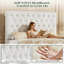 Velvet Upholstered Bed With Deep Button-tufted Rolled-edge Headboard-2114847845-2114847847