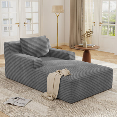 Corduroy Armchair, Deep Seat Lounge Chair with Wide Armrests, 150kg Capacity, Ergonomic Design, Breathable Pet-Friendly Fabric, Multiple Colours, Modern Accent Chair for Living Room, Bedroom, Home Office