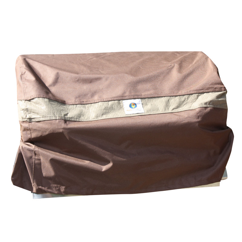 Arlmont & Co. Steve 33'' W x 27'' D Grill Cover, Mocha Cappuccino