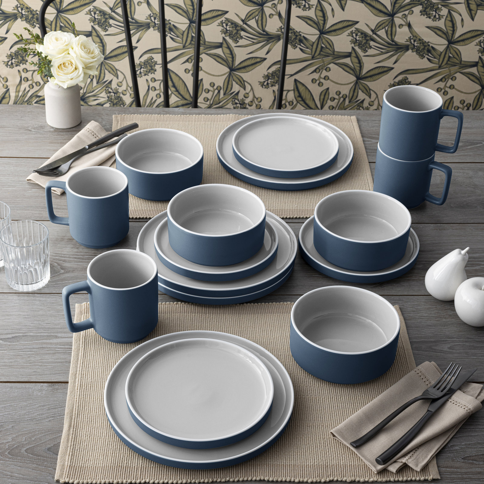ColorTrio Porcelain Mug, Blue