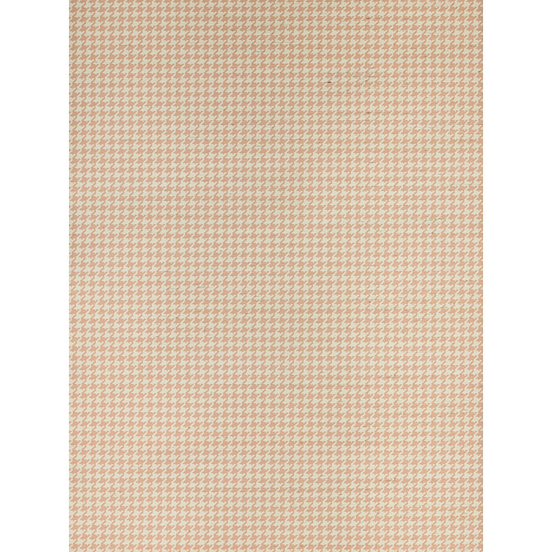 HOUNDSTOOTH SISAL WALLCOVERING, Peach