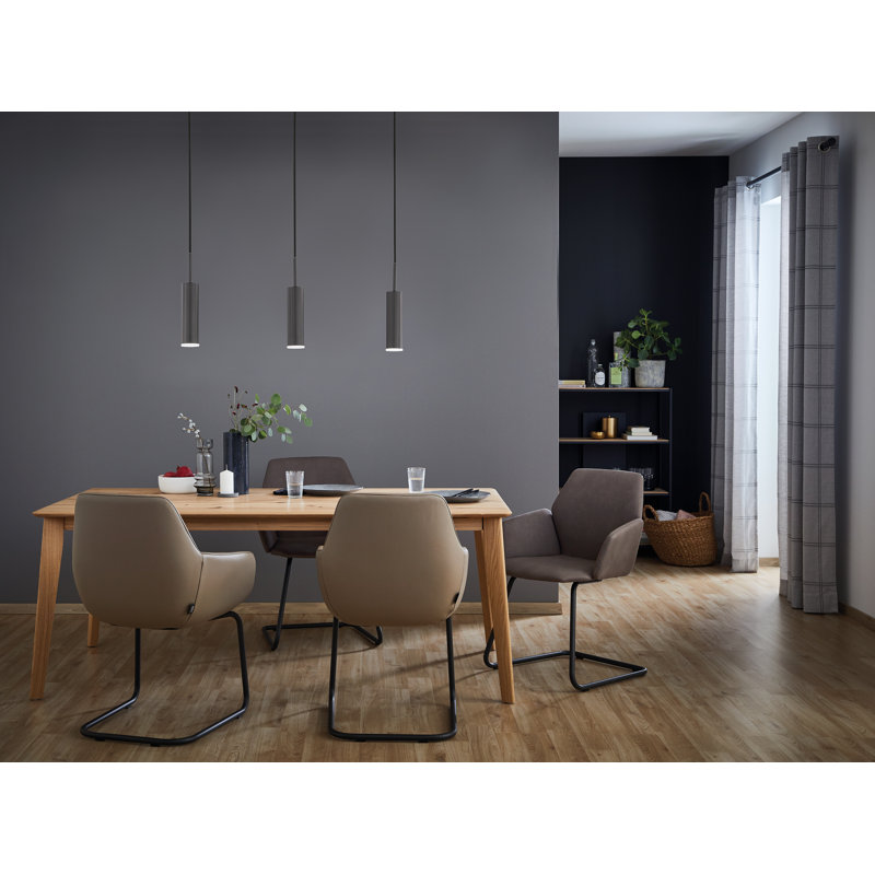 3 - Light Black LED Kitchen Island Pendant, Black