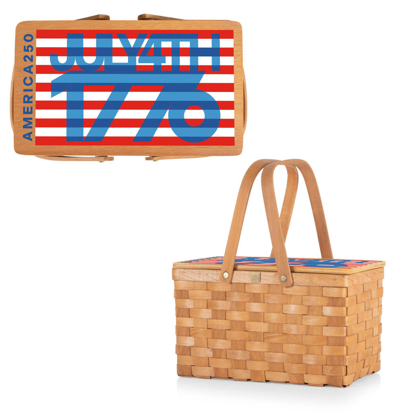 Panier de pique-nique personnel America250 Poppy