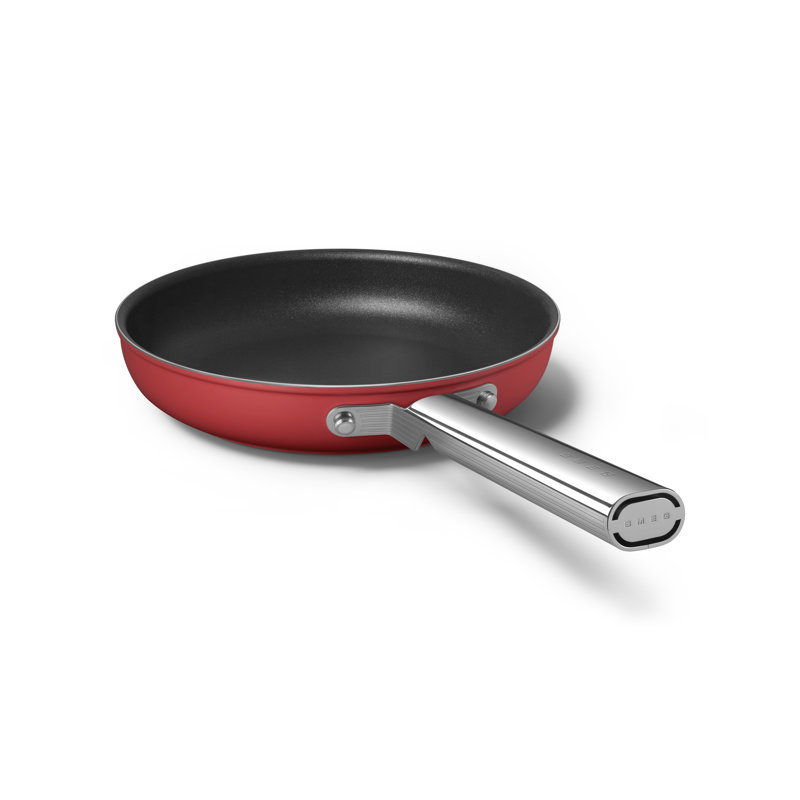 SMEG 10-inch Frying Pan, 9.5", Rouge