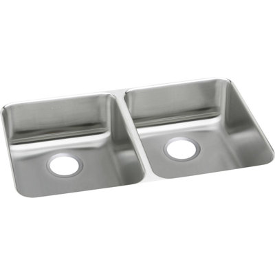 Lustertone 36" L x 19" W Double Basin Undermount Kitchen Sink