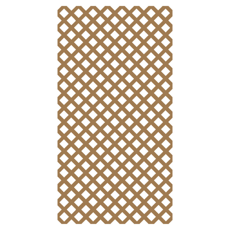 4 ft. x 8 ft. Brazilian Walnut Diamond Garden Vinyl Lattice
