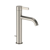 Single Handle Hole Semi-Vessel Bathroom Faucet with Drain Assembly and Comfort Glide Technology