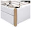 Lit plateforme double tapissier double avec lit gigogne simple, tête de lit en molleton berbère blanc et structure en bois massif-949178941-949178938