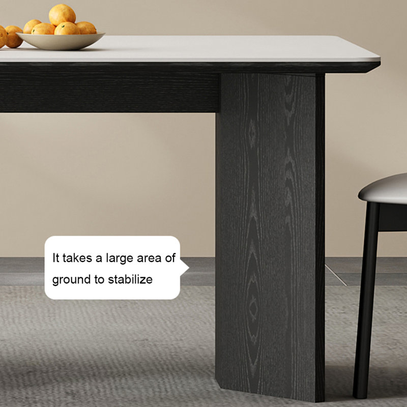 Ensemble de table de salle à manger en bois massif de couleur crème, H 29,52 po x L 70,86 po x l 35,43 po