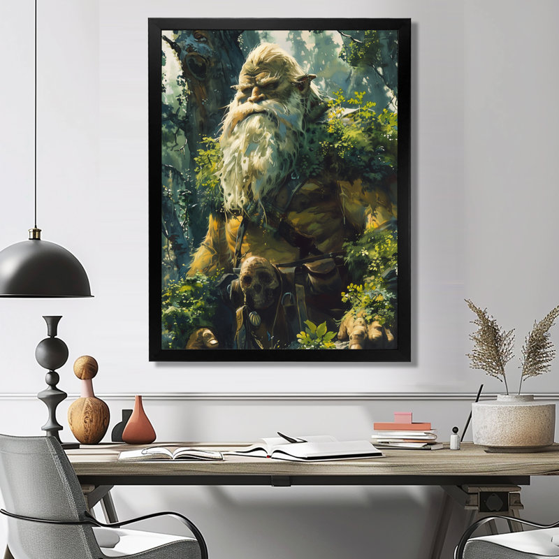 Forêt verte Titan Giants II - décoration murale Giants, H 12 po x l 20 po, Cadre pour photo simple noir, bois massif