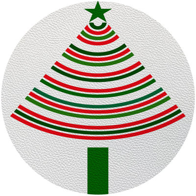 Christmas Tree Brights Pebble 16" Vinyl Placemat