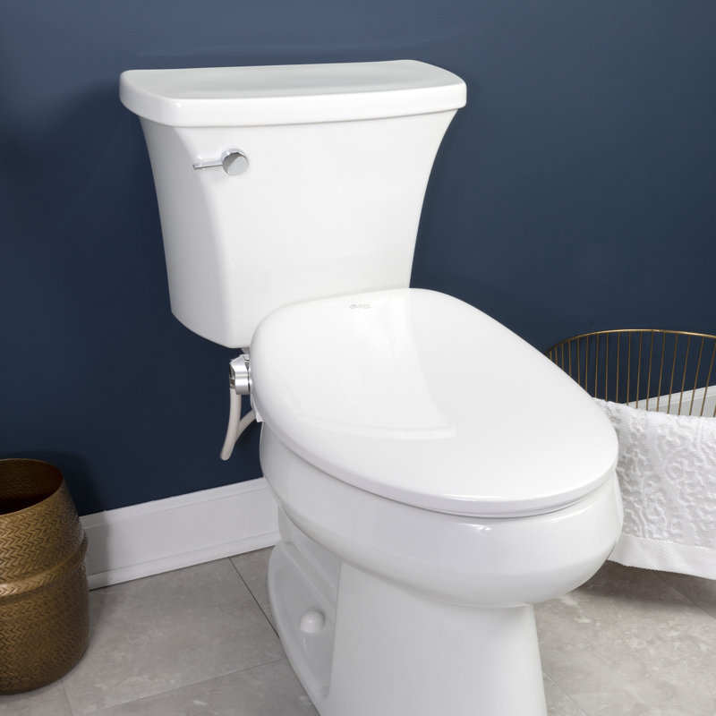 BB500 Elongated Bidet Toilet Seat, Electric, Heated Seat with Water Pressure Control + 2 Towels