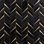 Vara Polished Nero Marble & Brass Mosaic Tile