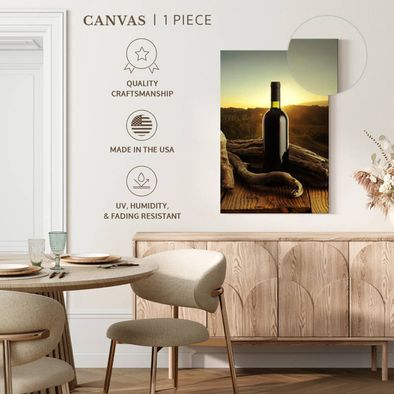 Vin rouge Yarlin Vineyard, H 30 po x l 20 po