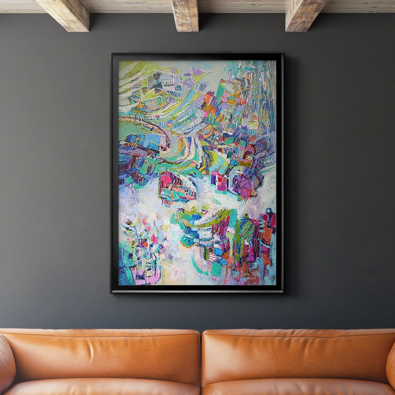 " Gathering Up The Goddess II ", Black Framed, 36.5" H x 26.5" W x 1" D